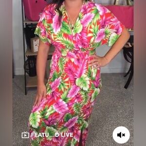 White Birch Full Length Floral Dress